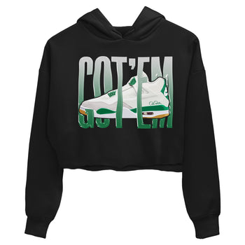 Air Jordan 4 Pine Green Sneaker Match Tees Wiggling Gotem Sneaker Tees AJ4 Pine Green Sneaker Release Tees Women's Shirts Black 2