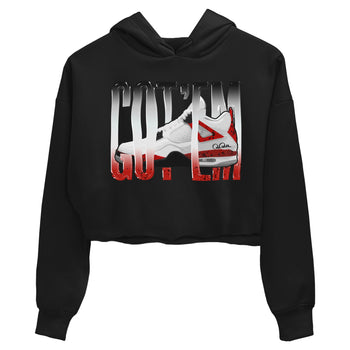 Air Jordan 4 Red Cement Sneaker Match Tees Wiggling Gotem Sneaker Tees AJ4 Retro OG Red Cement Sneaker Release Tees Women's Shirts Black 2
