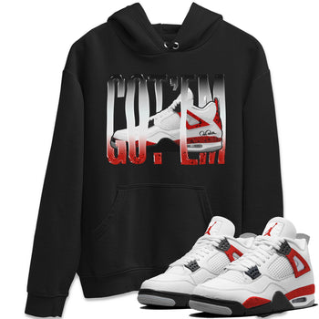 Air Jordan 4 Red Cement Sneaker Match Tees Wiggling Gotem Sneaker Tees AJ4 Retro OG Red Cement Sneaker Release Tees Unisex Shirts Black 1