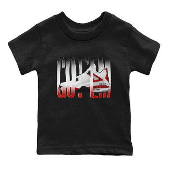 Air Jordan 4 Red Cement Sneaker Match Tees Wiggling Gotem Sneaker Tees AJ4 Retro OG Red Cement Sneaker Release Tees Kids Shirts Black 2