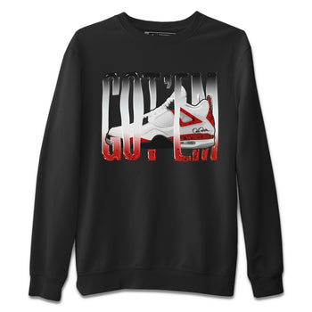 Air Jordan 4 Red Cement Sneaker Match Tees Wiggling Gotem Sneaker Tees AJ4 Retro OG Red Cement Sneaker Release Tees Unisex Shirts Black 2