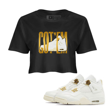 4s Sail shirt to match jordans Wiggling Gotem sneaker tees Air Jordan 4 Sail SNRT Sneaker Release Tees Black 1 crop length shirt