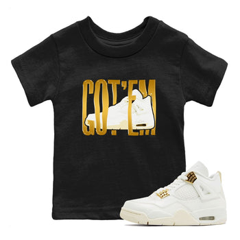 4s Sail shirt to match jordans Wiggling Gotem sneaker tees Air Jordan 4 Sail SNRT sneaker release tees baby toddler Black 1 cotton Shirt