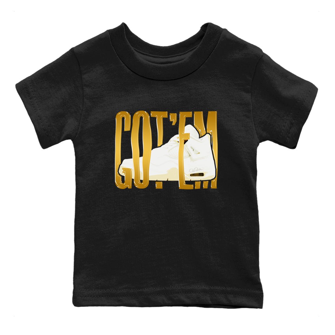 4s Sail shirt to match jordans Wiggling Gotem sneaker tees Air Jordan 4 Sail SNRT sneaker release tees baby toddler Black 2 cotton Shirt