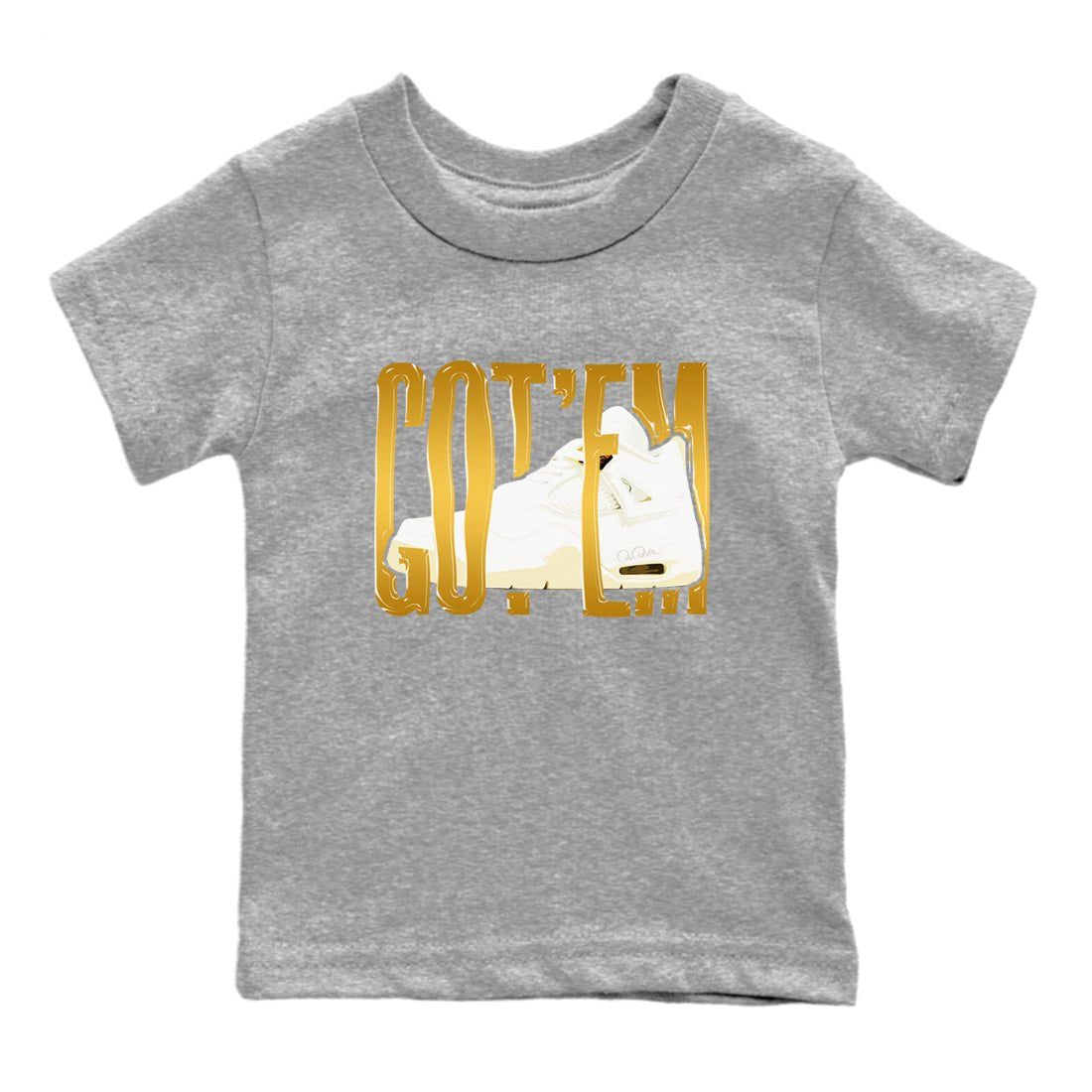 4s Sail shirt to match jordans Wiggling Gotem sneaker tees Air Jordan 4 Sail SNRT sneaker release tees baby toddler Heather Grey 2 cotton Shirt