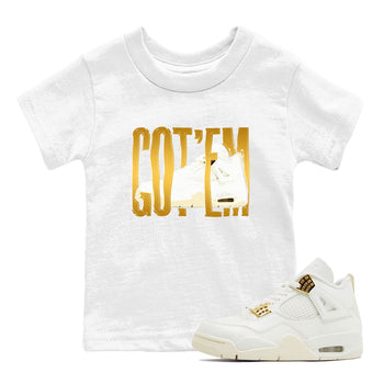 4s Sail shirt to match jordans Wiggling Gotem sneaker tees Air Jordan 4 Sail SNRT sneaker release tees baby toddler White 1 cotton Shirt