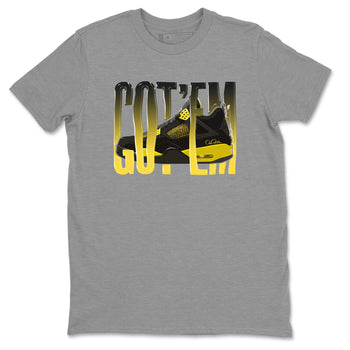 Air Jordan 4 Thunder Sneaker Match Tees Wiggling gotem Sneaker Tees AJ4 Thunder Jumpman Sneaker Release Tees Unisex Shirts Heather Grey 2