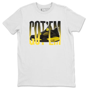 Air Jordan 4 Thunder Sneaker Match Tees Wiggling gotem Sneaker Tees AJ4 Thunder Jumpman Sneaker Release Tees Unisex Shirts White 2