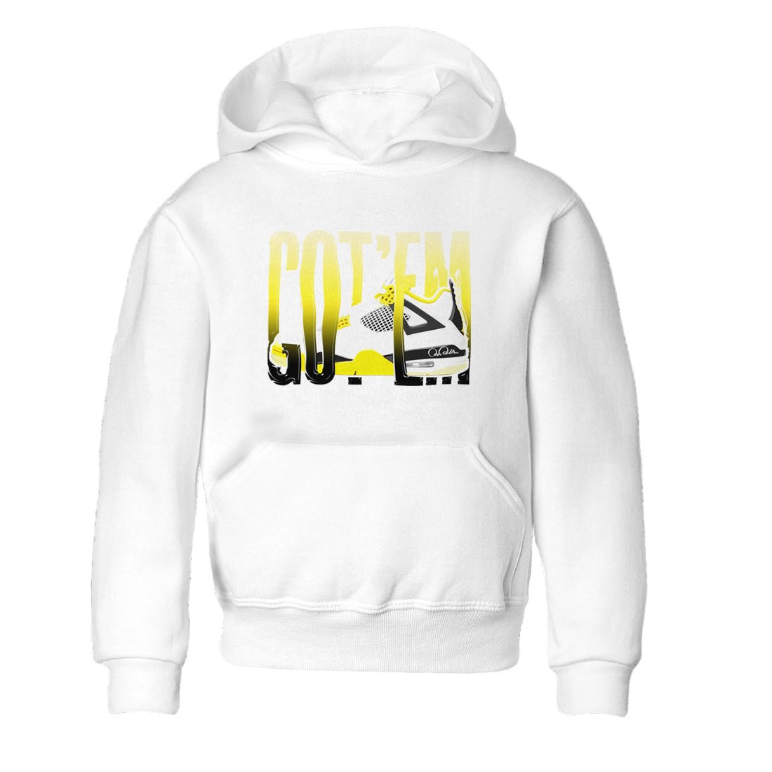 AJ4 Vivid Sulfur shirt to match jordans Wiggling Gotem sneaker tees Air Jordan 4 Vivid Sulfur SNRT sneaker release tees baby toddler White 2 cotton Shirt
