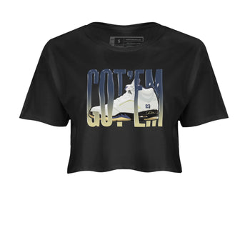 Air Jordan 5 A Ma Maniere x Photon Dust shirt to match jordans Wiggling Gotem sneaker tees Jordan 5 A Ma Maniere "Dawn" SNRT Sneaker Release Tees Black 2 Crop T-Shirt
