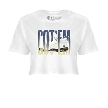 Air Jordan 5 A Ma Maniere x Photon Dust shirt to match jordans Wiggling Gotem sneaker tees Jordan 5 A Ma Maniere "Dawn" SNRT Sneaker Release Tees White 2 Crop T-Shirt