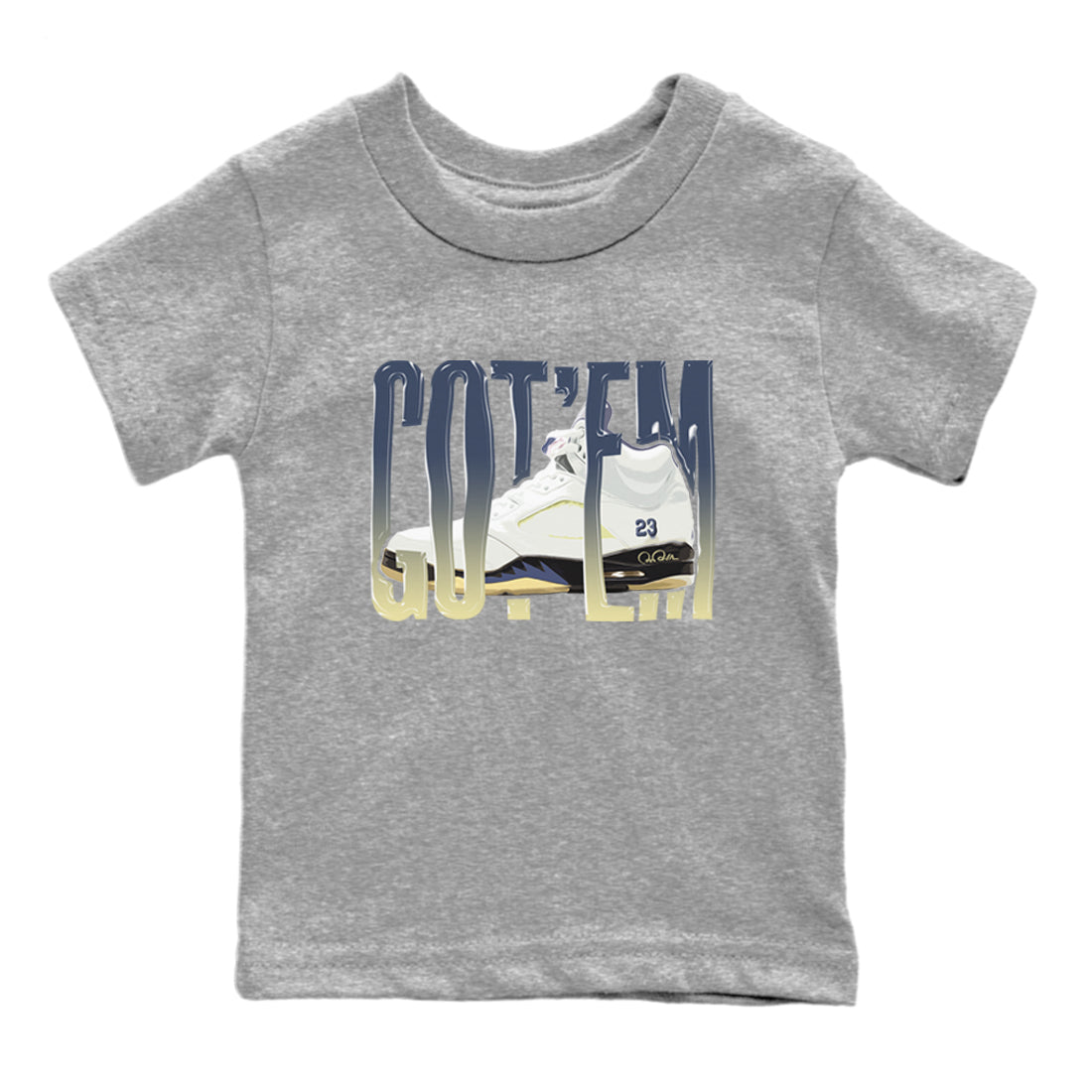 Air Jordan 5 A Ma Maniere x Photon Dust shirt to match jordans Wiggling Gotem sneaker tees Jordan 5 A Ma Maniere "Dawn" SNRT Sneaker Release Tees Baby Toddler Heather Grey 2 T-Shirt