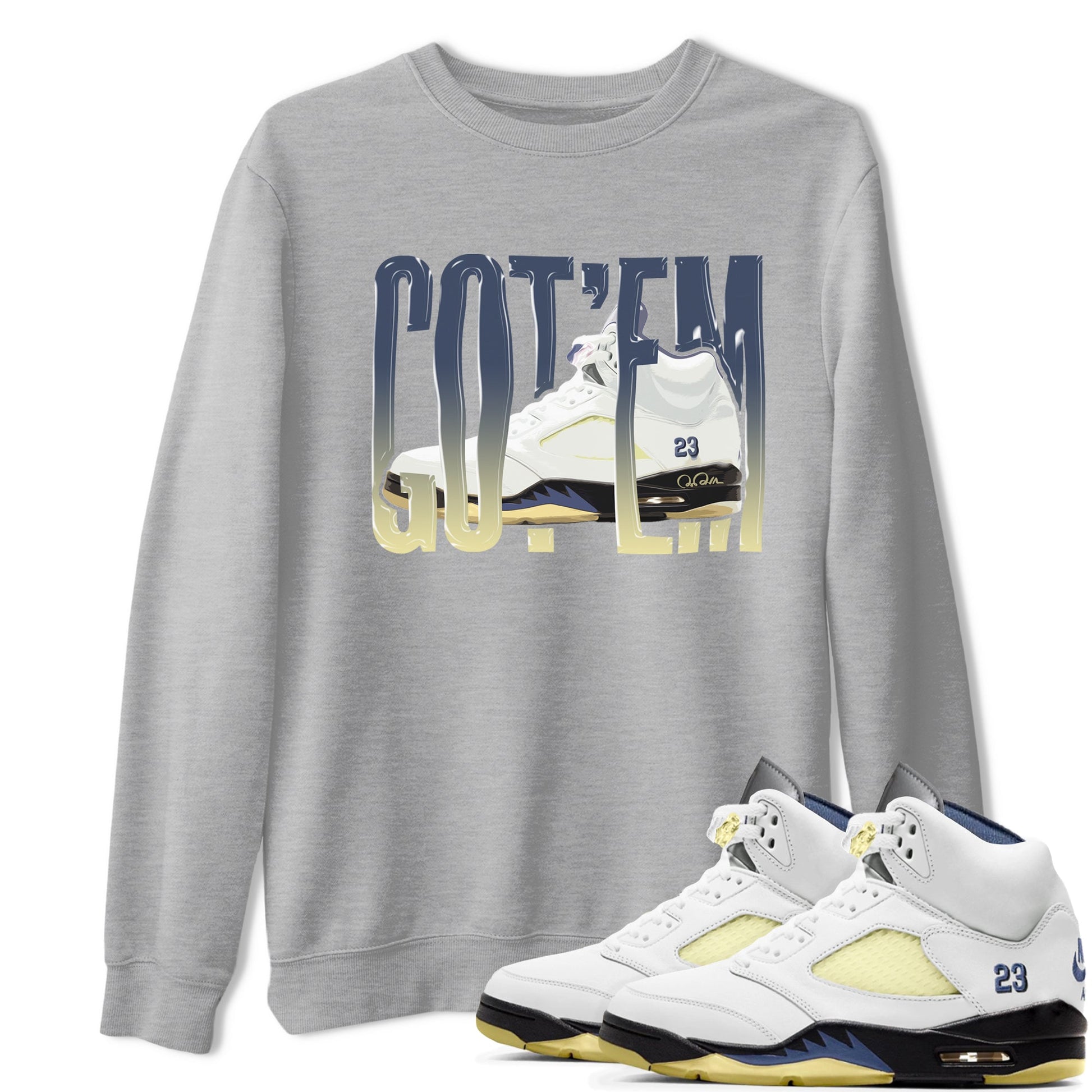 Air Jordan 5 A Ma Maniere x Photon Dust shirt to match jordans Wiggling Gotem sneaker tees Jordan 5 A Ma Maniere "Dawn" SNRT Sneaker Release Tees Unisex Heather Grey 1 T-Shirt