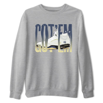 Air Jordan 5 A Ma Maniere x Photon Dust shirt to match jordans Wiggling Gotem sneaker tees Jordan 5 A Ma Maniere "Dawn" SNRT Sneaker Release Tees Unisex Heather Grey 2 T-Shirt