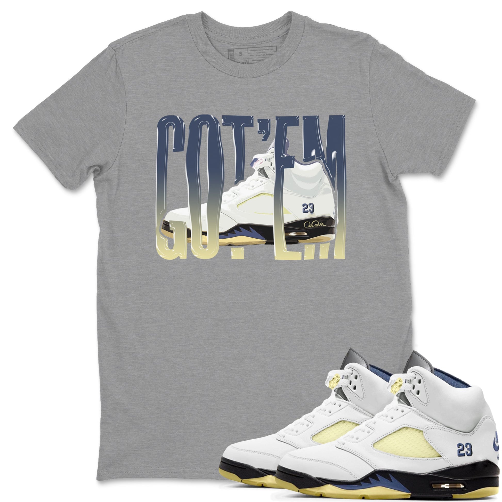 Air Jordan 5 A Ma Maniere x Photon Dust shirt to match jordans Wiggling Gotem sneaker tees Jordan 5 A Ma Maniere "Dawn" SNRT Sneaker Release Tees Unisex Heather Grey 1 T-Shirt