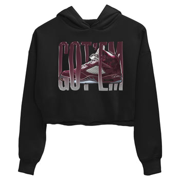 Air Jordan 5 Burgundy Sneaker Match Tees Wiggling Gotem Sneaker Tees AJ5 Burgundy Sneaker Release Tees Women's Shirts Black 2