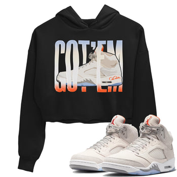Air Jordan 5 Craft Sneaker Match Tees Wiggling Gotem Sneaker Tees AJ5 SE Craft Sneaker Release Tees Women's Shirts Black 1