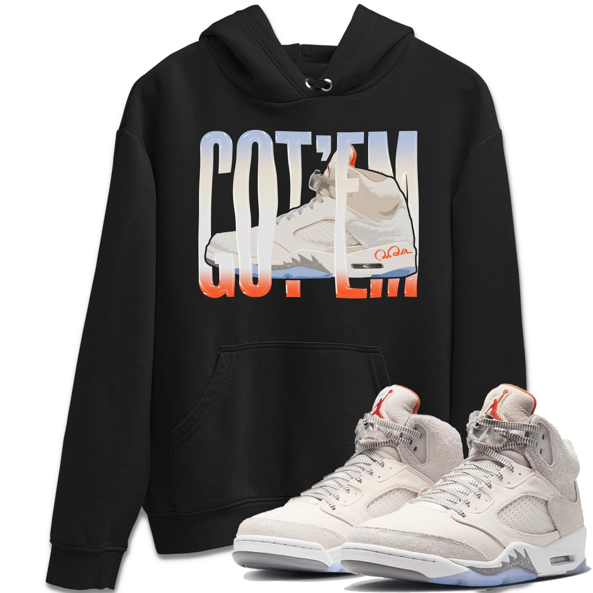 Air Jordan 5 Craft Sneaker Match Tees Wiggling Gotem Sneaker Tees AJ5 SE Craft Sneaker Release Tees Unisex Shirts Black 1