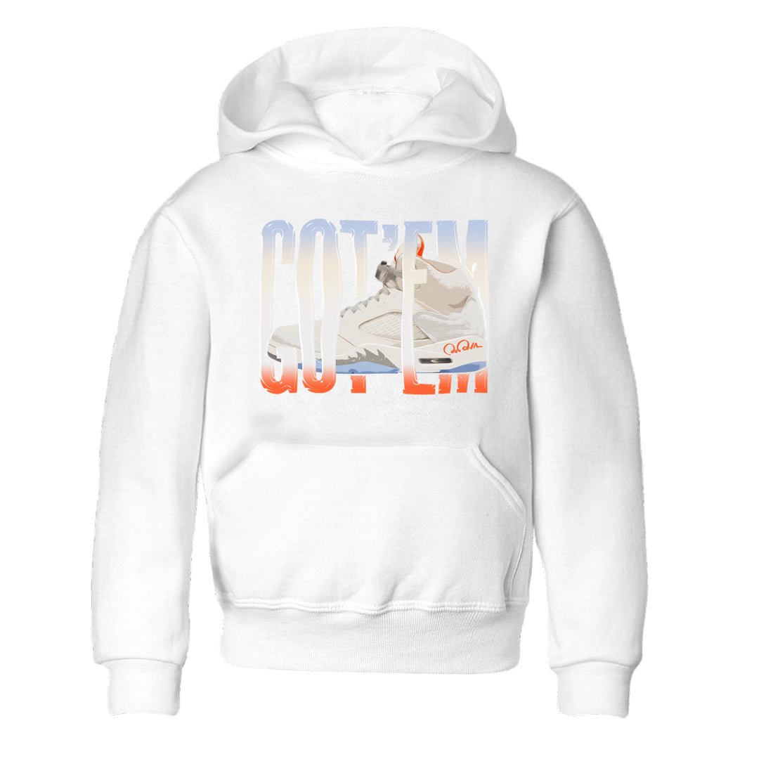 Air Jordan 5 Craft Sneaker Match Tees Wiggling Gotem Sneaker Tees AJ5 SE Craft Sneaker Release Tees Kids Shirts White 2