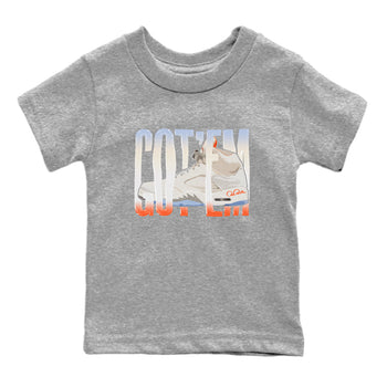 Air Jordan 5 Craft Sneaker Match Tees Wiggling Gotem Sneaker Tees AJ5 SE Craft Sneaker Release Tees Kids Shirts Heather Grey 2