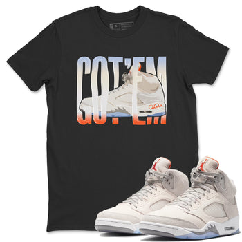 Air Jordan 5 Craft Sneaker Match Tees Wiggling Gotem Sneaker Tees AJ5 SE Craft Sneaker Release Tees Unisex Shirts Black 1
