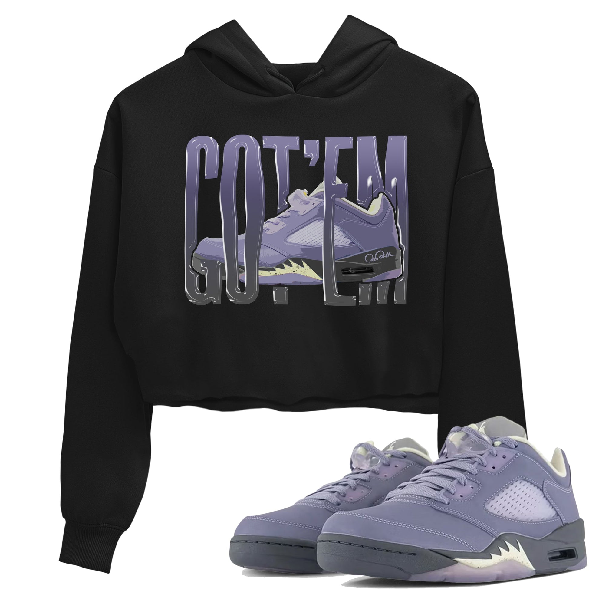 Air Jordan 5 Indigo Haze Sneaker Match Tees Wiggling Gotem Sneaker Tees AJ5 Indigo Haze Sneaker Release Tees Women's Shirts Black 1