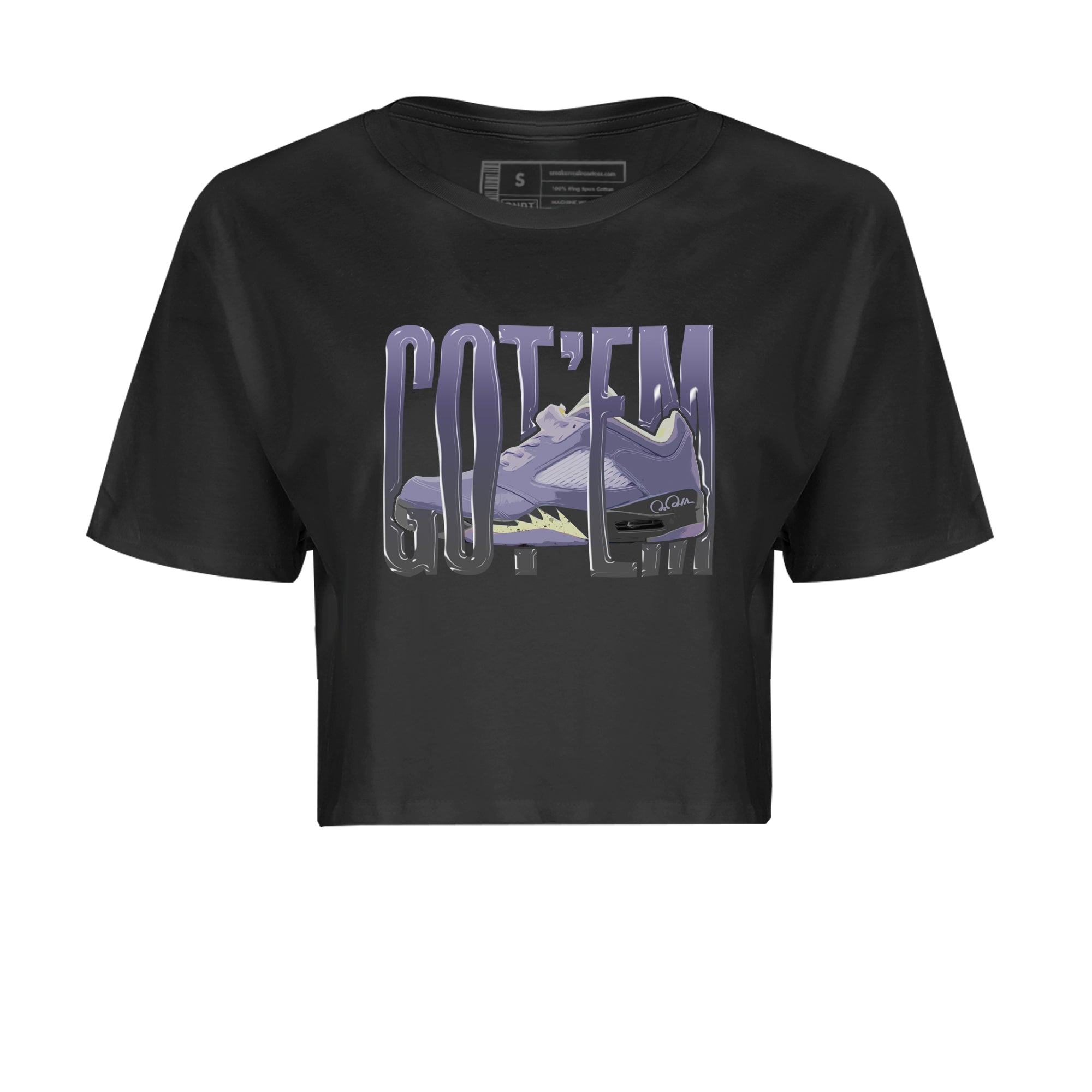 Air Jordan 5 Indigo Haze Sneaker Match Tees Wiggling Gotem Sneaker Tees AJ5 Indigo Haze Sneaker Release Tees Women's Shirts Black 2