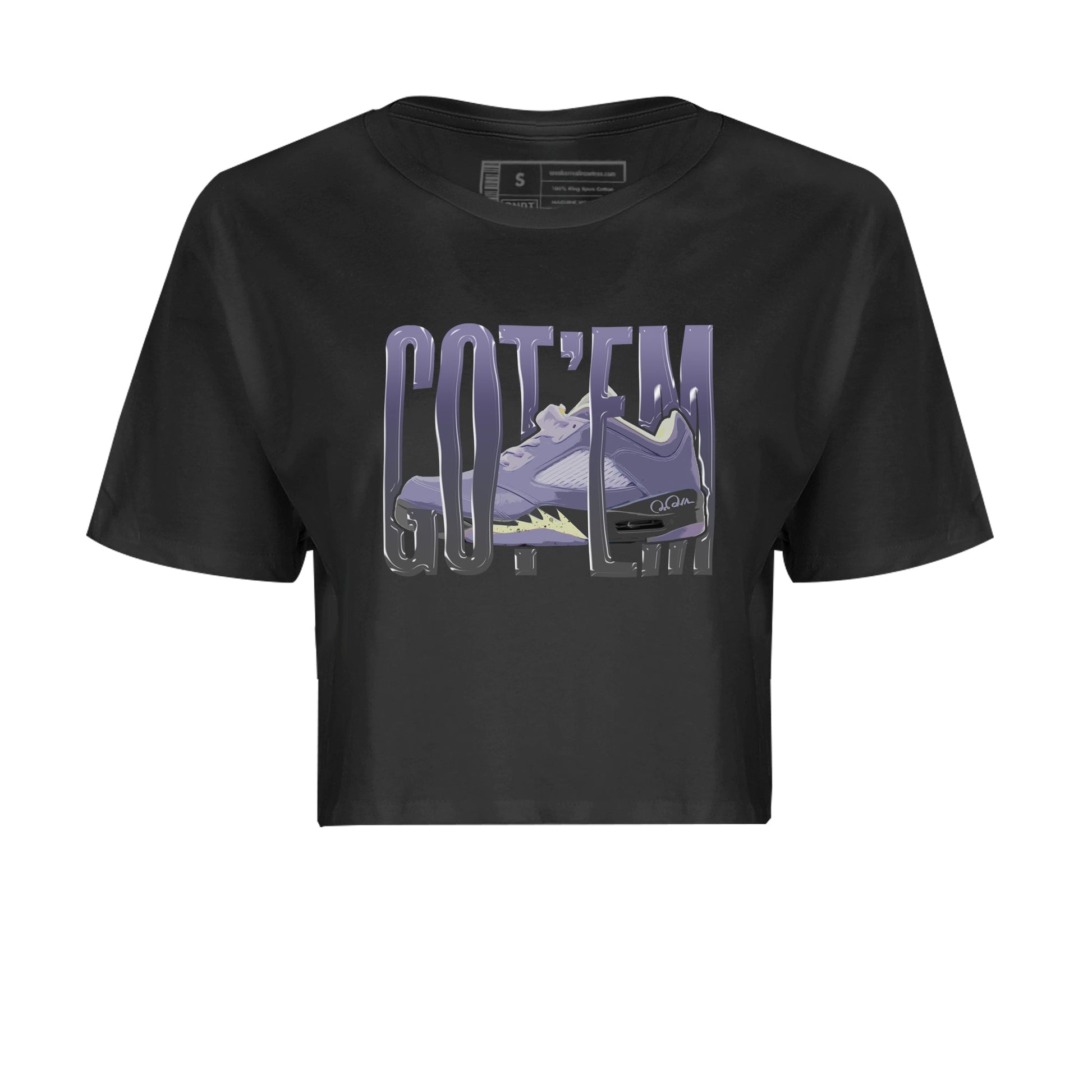 Air Jordan 5 Indigo Haze Sneaker Match Tees Wiggling Gotem Sneaker Tees AJ5 Indigo Haze Sneaker Release Tees Women's Shirts Black 2