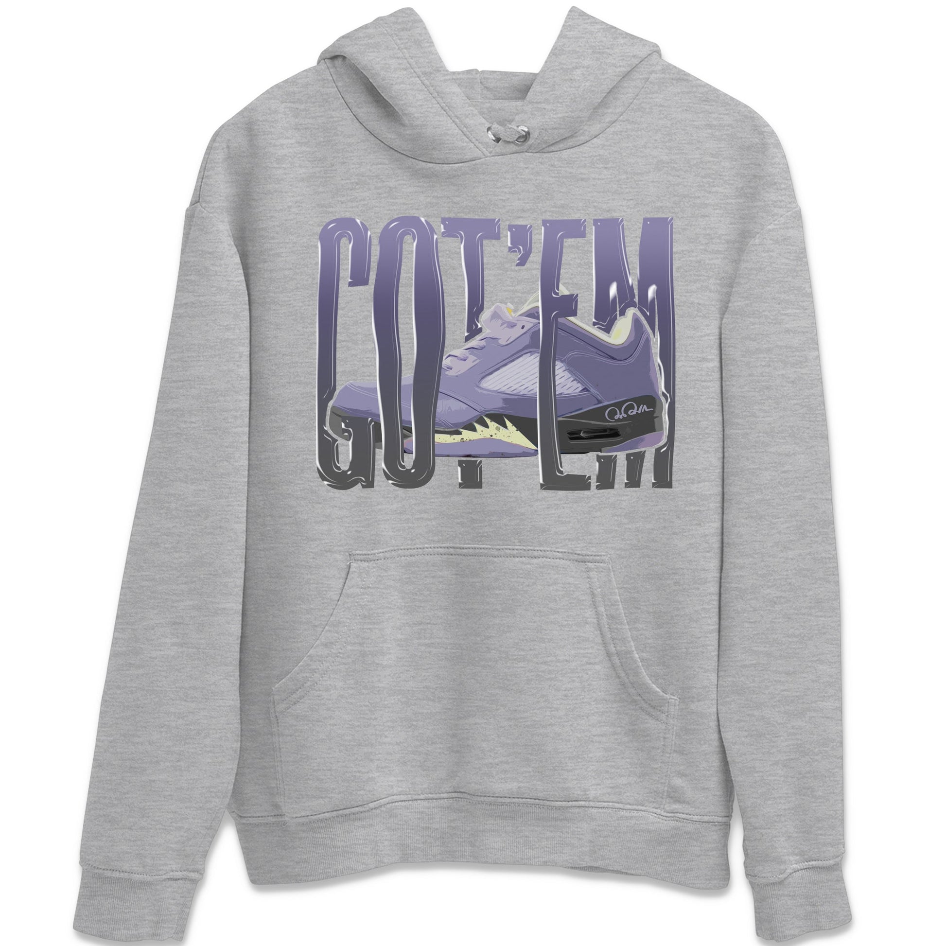 Air Jordan 5 Indigo Haze Sneaker Match Tees Wiggling Gotem Sneaker Tees AJ5 Indigo Haze Sneaker Release Tees Unisex Shirts Heather Grey 2