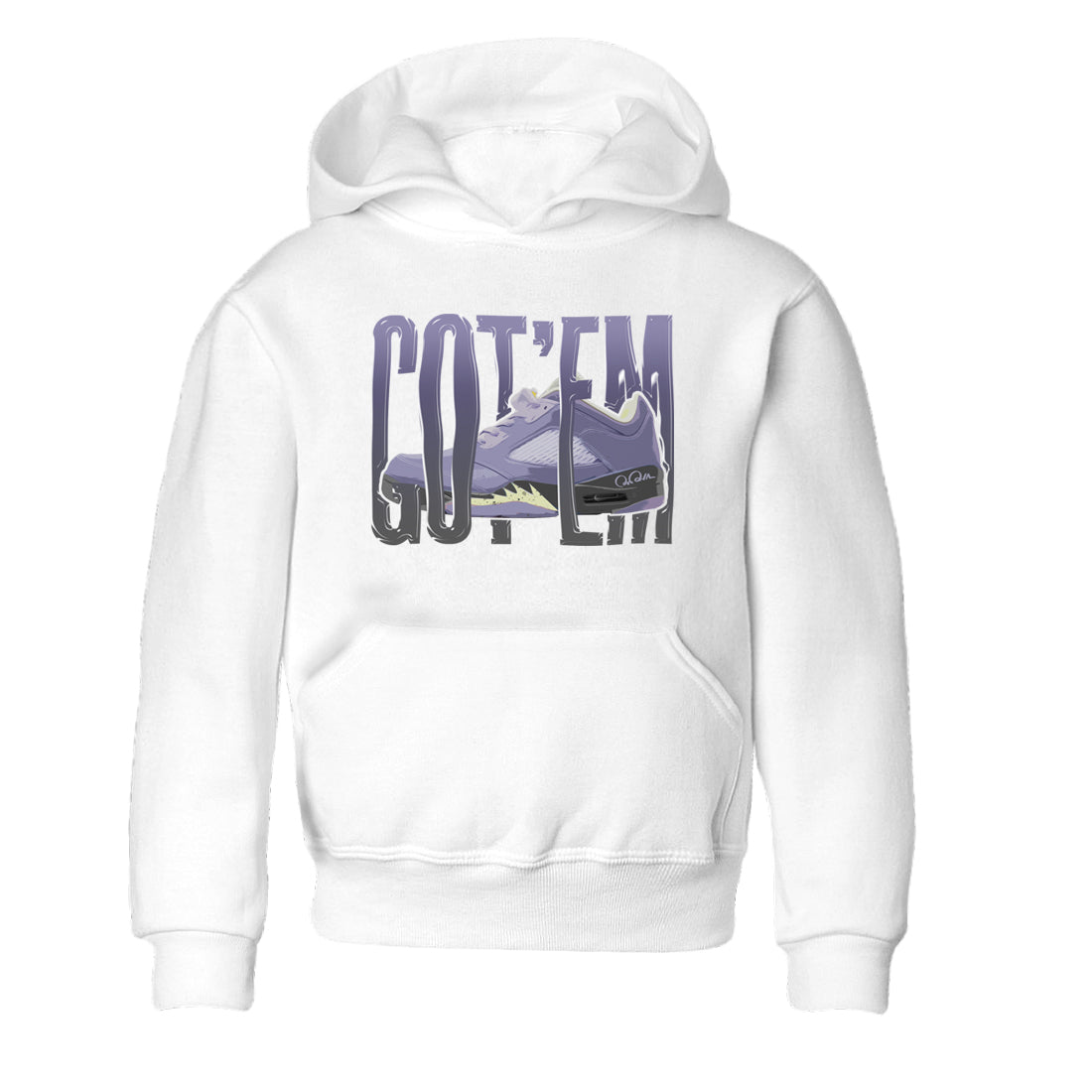 Air Jordan 5 Indigo Haze Sneaker Match Tees Wiggling Gotem Sneaker Tees AJ5 Indigo Haze Sneaker Release Tees Kids Shirts White 2