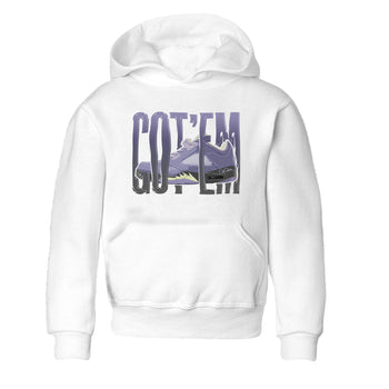 Air Jordan 5 Indigo Haze Sneaker Match Tees Wiggling Gotem Sneaker Tees AJ5 Indigo Haze Sneaker Release Tees Kids Shirts White 2