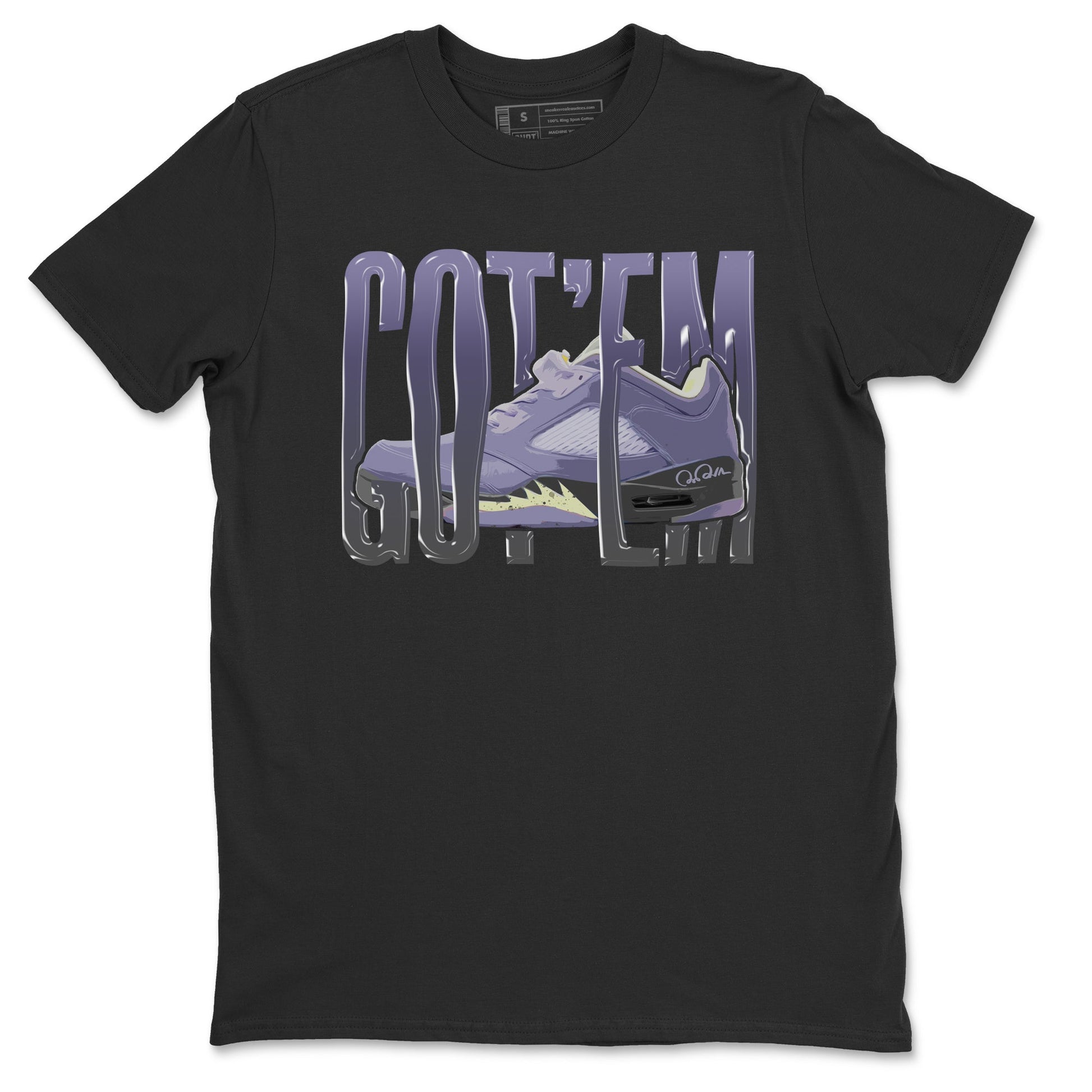 Air Jordan 5 Indigo Haze Sneaker Match Tees Wiggling Gotem Sneaker Tees AJ5 Indigo Haze Sneaker Release Tees Unisex Shirts Black 2