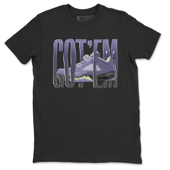 Air Jordan 5 Indigo Haze Sneaker Match Tees Wiggling Gotem Sneaker Tees AJ5 Indigo Haze Sneaker Release Tees Unisex Shirts Black 2