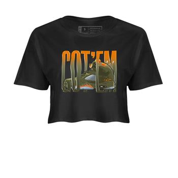 5s Olive shirt to match jordans Wiggling Gotem sneaker tees Air Jordan 5 Olive SNRT Sneaker Release Tees Black 2 crop length shirt