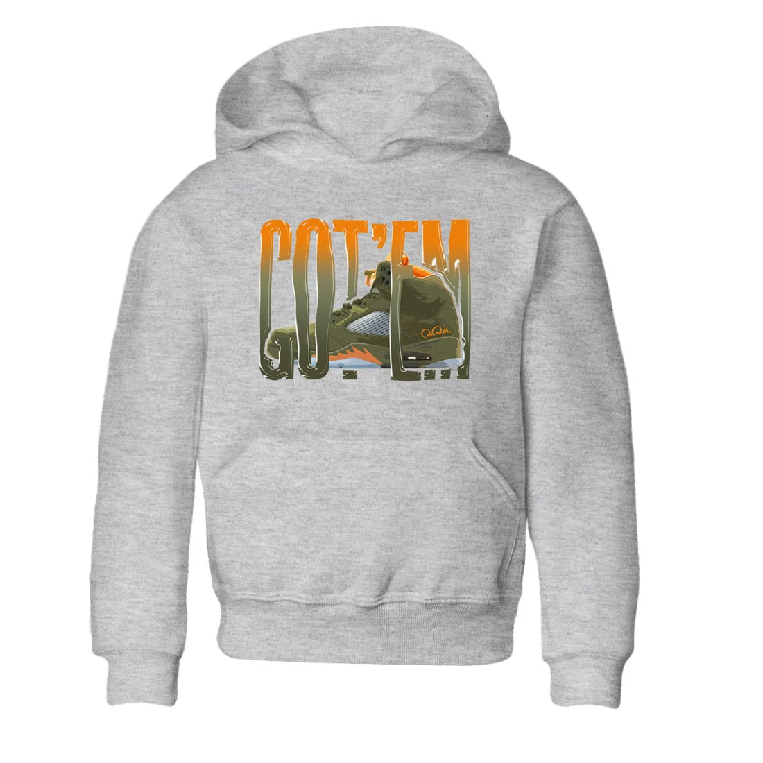 5s Olive shirt to match jordans Wiggling Gotem sneaker tees Air Jordan 5 Olive SNRT sneaker release tees baby toddler Heather Grey 2 cotton Shirt