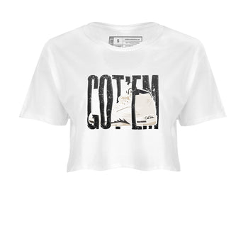 5s Sail shirt to match jordans Wiggling Gotem sneaker tees Air Jordan 5 Sail SNRT Sneaker Release Tees White 2 crop length shirt