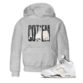 5s Sail shirt to match jordans Wiggling Gotem sneaker tees Air Jordan 5 Sail SNRT sneaker release tees baby toddler Heather Grey 1 cotton Shirt