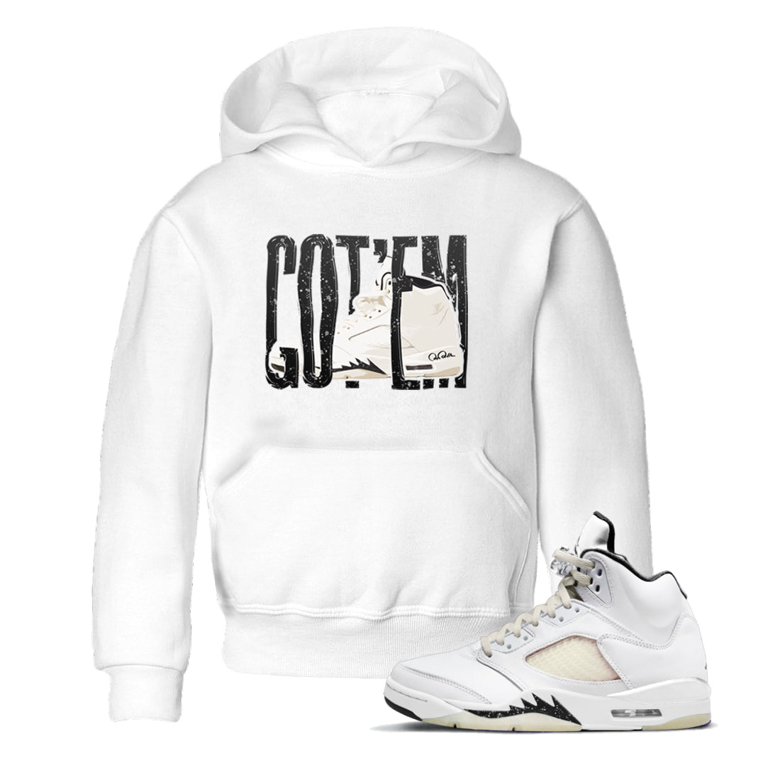5s Sail shirt to match jordans Wiggling Gotem sneaker tees Air Jordan 5 Sail SNRT sneaker release tees baby toddler White 1 cotton Shirt