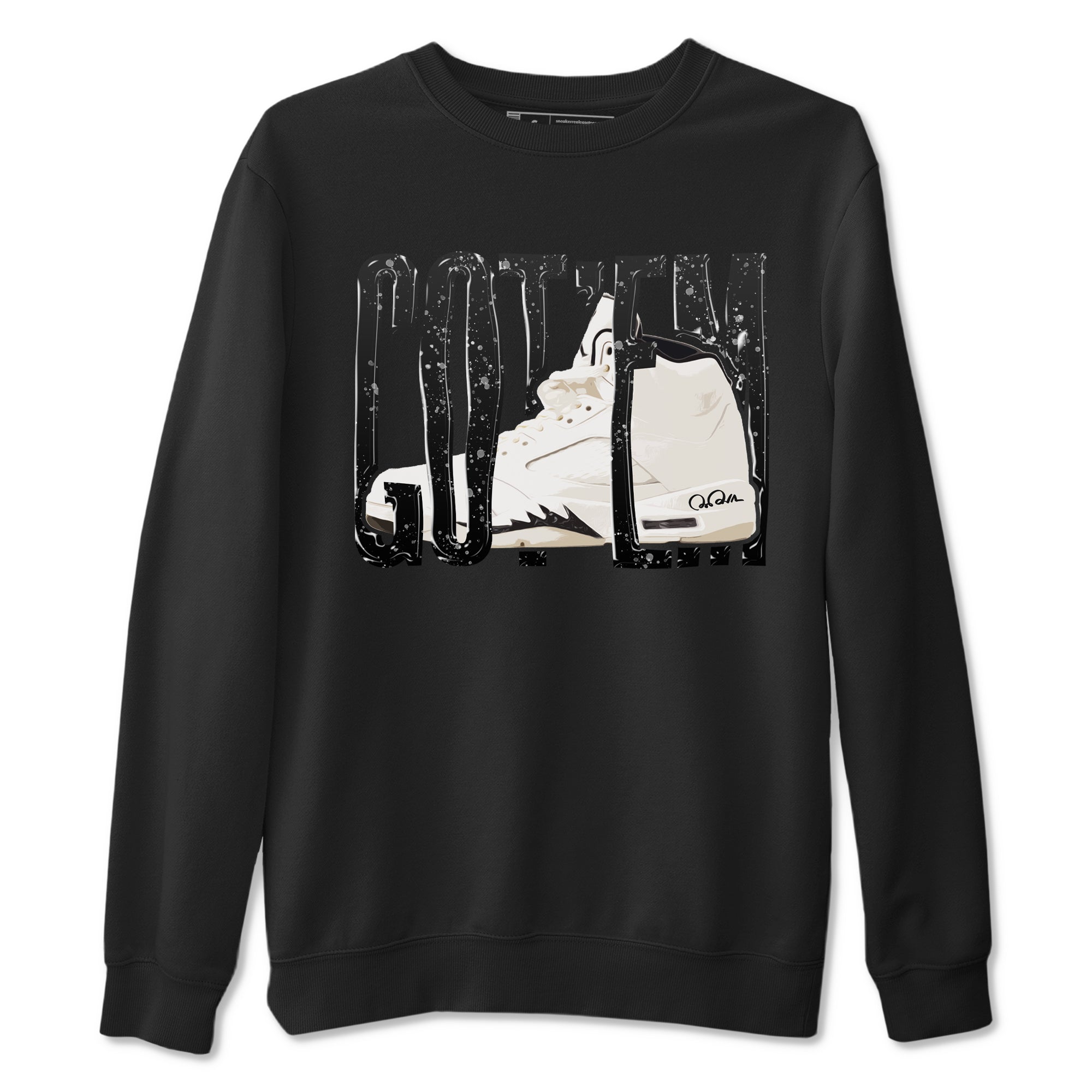 5s Sail shirt to match jordans Wiggling Gotem sneaker tees Air Jordan 5 Sail SNRT Sneaker Release Tees unisex cotton Black 2 crew neck shirt