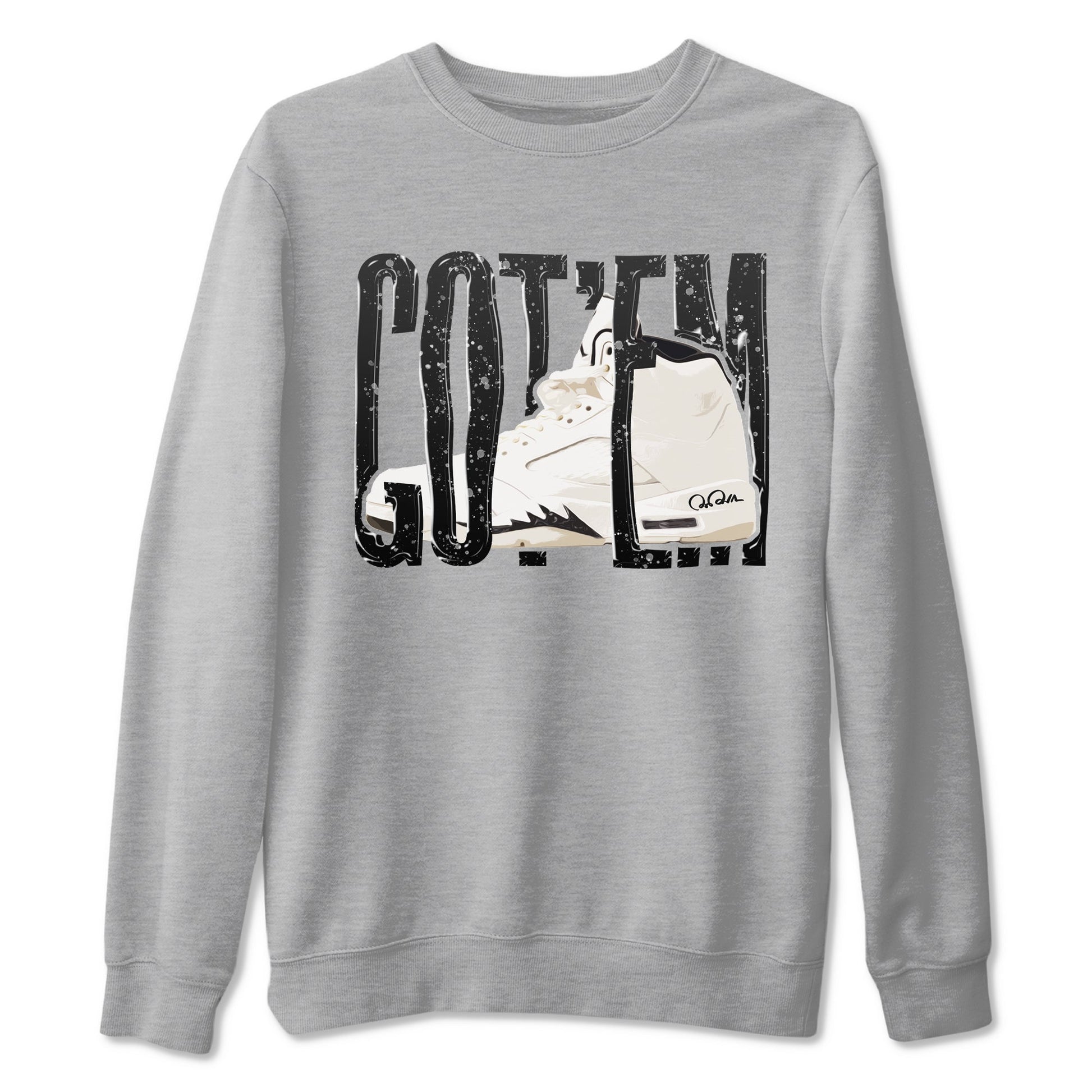 5s Sail shirt to match jordans Wiggling Gotem sneaker tees Air Jordan 5 Sail SNRT Sneaker Release Tees unisex cotton Heather Grey 2 crew neck shirt