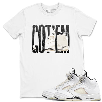 5s Sail shirt to match jordans Wiggling Gotem sneaker tees Air Jordan 5 Sail SNRT Sneaker Release Tees unisex cotton White 1 crew neck shirt