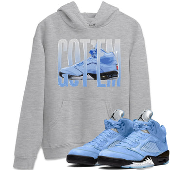 Jordan 5 UNC Jordan Shirts Wiggling Gotem Sneaker Tees AJ5 UNC SNRT Sneaker Tees Unisex Shirts Heather Grey 1