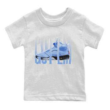 Jordan 5 UNC Jordan Shirts Wiggling Gotem Sneaker Tees AJ5 UNC Sneaker Release Tees Kids Shirts White 2