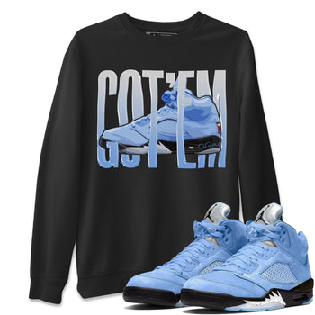 Air Jordan 5 UNC Wiggling Gotem Crew Neck Sneaker Tees Air Jordan 5 UNC Sneaker T-Shirts Washing and Care Tip