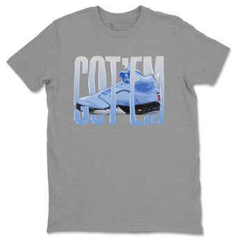 Jordan 5 UNC Jordan Shirts Wiggling Gotem Sneaker Tees AJ5 UNC SNRT Sneaker Tees Unisex Shirts Heather Grey 2