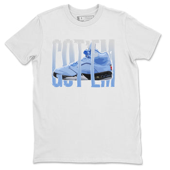 Jordan 5 UNC Jordan Shirts Wiggling Gotem Sneaker Tees AJ5 UNC SNRT Sneaker Tees Unisex Shirts White 2
