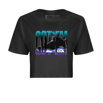 Air Jordan 6 Aqua Sneaker Match Tees Wiggling Gotem Sneaker Tees AJ6 Aqua Sneaker Release Tees Women's Shirts Black 2