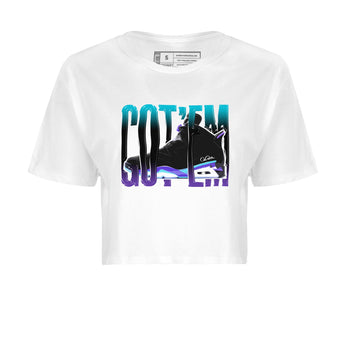 Air Jordan 6 Aqua Sneaker Match Tees Wiggling Gotem Sneaker Tees AJ6 Aqua Sneaker Release Tees Women's Shirts White 2