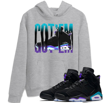 Air Jordan 6 Aqua Sneaker Match Tees Wiggling Gotem Sneaker Tees AJ6 Aqua Sneaker Release Tees Unisex Shirts Heather Grey 1