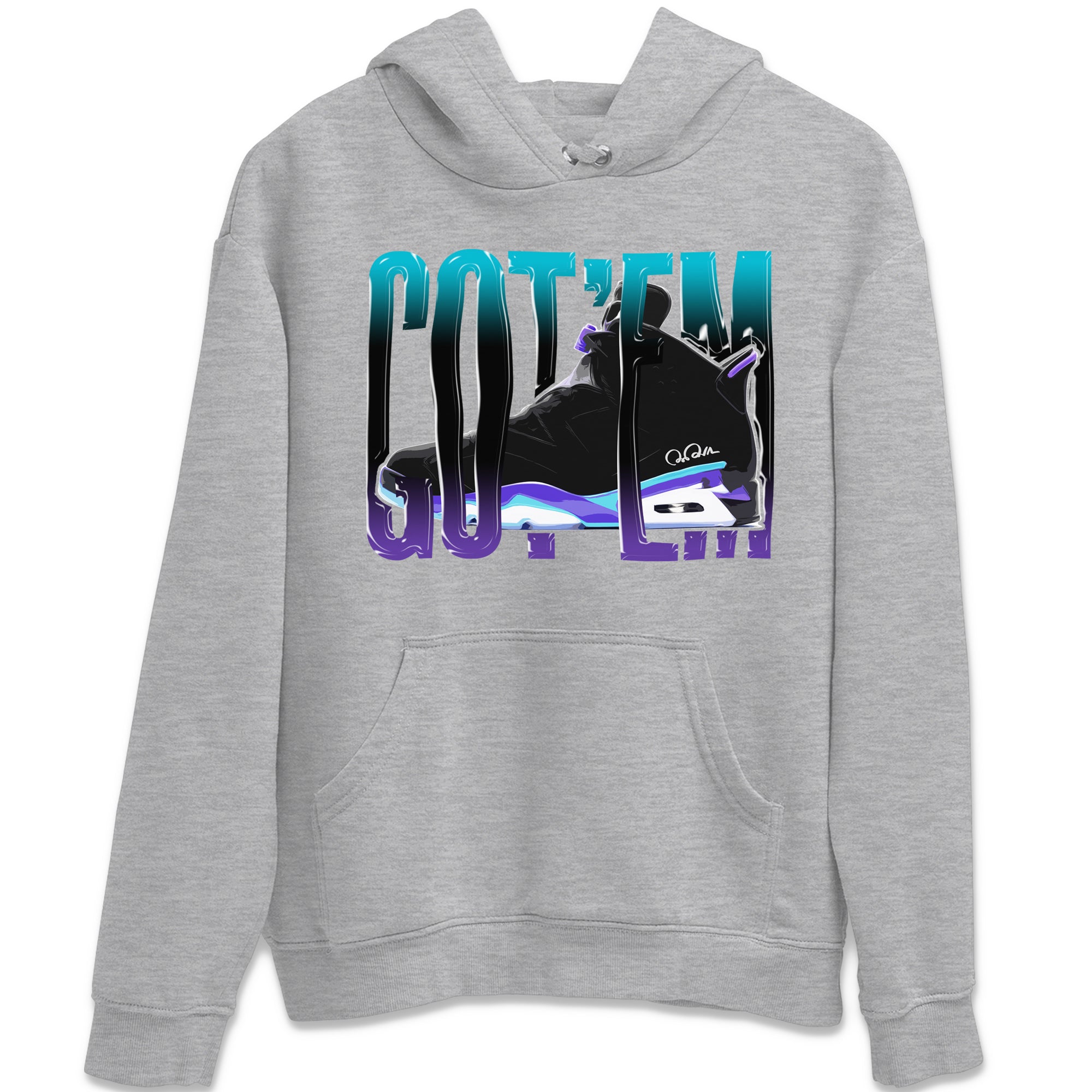 Air Jordan 6 Aqua Sneaker Match Tees Wiggling Gotem Sneaker Tees AJ6 Aqua Sneaker Release Tees Unisex Shirts Heather Grey 2